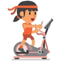 Illustration : vélo elliptique